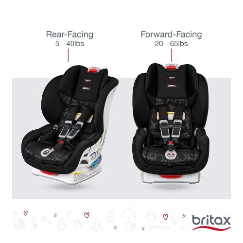  [아마존베스트]BRITAX Britax Marathon ClickTight Anti-Rebound Bar Convertible Car Seat - 1 Layer Impact Protection - Rear & Forward Facing - 5 to 65 pounds, Bubbles