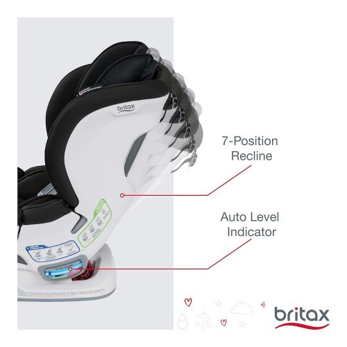 [아마존베스트]BRITAX Britax Marathon ClickTight Anti-Rebound Bar Convertible Car Seat - 1 Layer Impact Protection - Rear & Forward Facing - 5 to 65 pounds, Bubbles