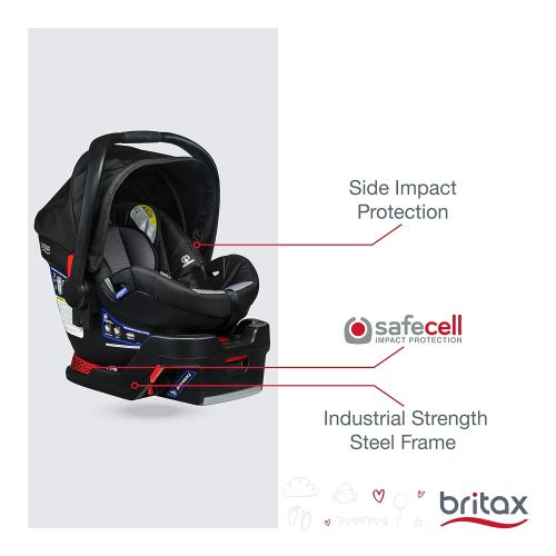 [아마존베스트]BRITAX Britax B-Safe 35 Infant Car Seat - Rear Facing 4 to 35 Pounds - Reclinable Base, Ashton