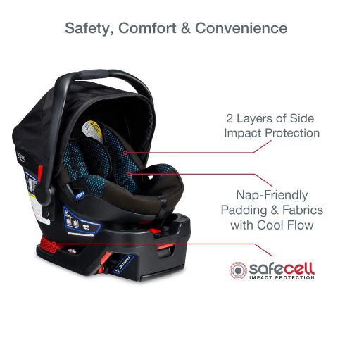  [아마존베스트]BRITAX Britax B-Safe Ultra Infant Car Seat, Cool Flow Teal