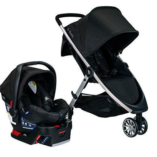  [아마존베스트]BRITAX Britax Travel System - B-Lively Stroller & B-Safe 35 Infant Car Seat - 4 to 55 Pounds, Raven