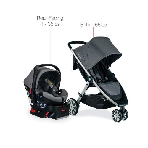  [아마존베스트]BRITAX Britax B-Lively & B-Safe Ultra Travel System, Gris