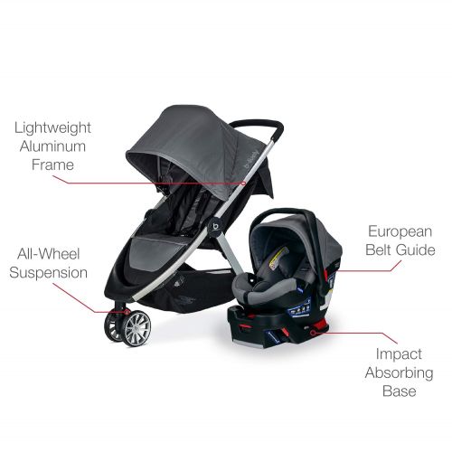  [아마존베스트]BRITAX Britax B-Lively & B-Safe Ultra Travel System, Gris