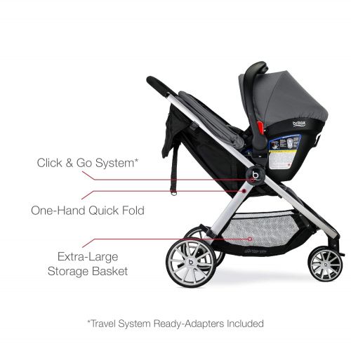  [아마존베스트]BRITAX Britax B-Lively & B-Safe Ultra Travel System, Gris