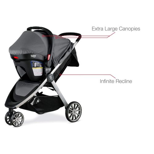  [아마존베스트]BRITAX Britax Travel System - B-Lively Stroller & B-Safe 35 Infant Car Seat - 4 to 55 Pounds, Dove