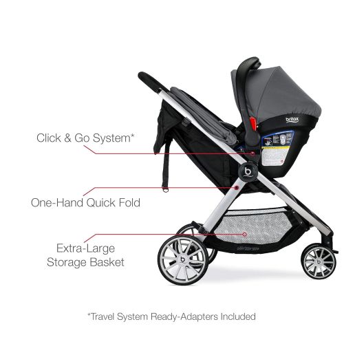  [아마존베스트]BRITAX Britax Travel System - B-Lively Stroller & B-Safe 35 Infant Car Seat - 4 to 55 Pounds, Dove