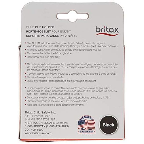  [아마존베스트]BRITAX Britax Child Cup Holder for ClickTight Convertible Car Seats - Dishwasher Safe, Black