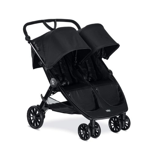  [아마존베스트]BRITAX Britax B-Lively Double Stroller - Up to 100 pounds - Car Seat Compatible - UV 50+ Canopy - Adjustable Handlebar - Easy Fold, Raven