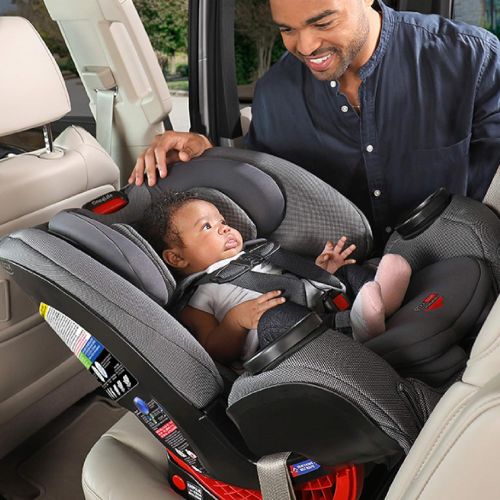  Britax One4Life ClickTight All-in-One Car Seat  10 Years of Use  Infant, Convertible, Booster  5 to 120 Pounds - SafeWash Fabric, Plum