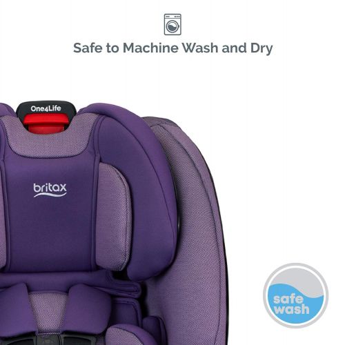  Britax One4Life ClickTight All-in-One Car Seat  10 Years of Use  Infant, Convertible, Booster  5 to 120 Pounds - SafeWash Fabric, Plum