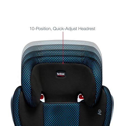  Britax USA Highpoint 2-Stage Belt-Positioning Booster Cool Flow Ventilating Fabric Car Seat - Highback and Backless - 3 Layer Impact Protection - 40 to 120 Pounds, Teal