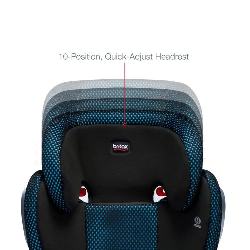  Britax USA Highpoint 2-Stage Belt-Positioning Booster Cool Flow Ventilating Fabric Car Seat - Highback and Backless - 3 Layer Impact Protection - 40 to 120 Pounds, Teal