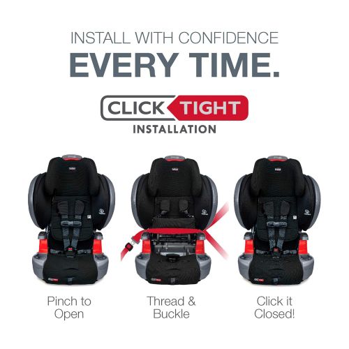  Britax Grow with You ClickTight Plus Harness-2-Booster Car Seat - 3 Layer Impact Protection - 25 to 120 Pounds, Otto Safewash Fabric [Newer Version of Pinnacle]