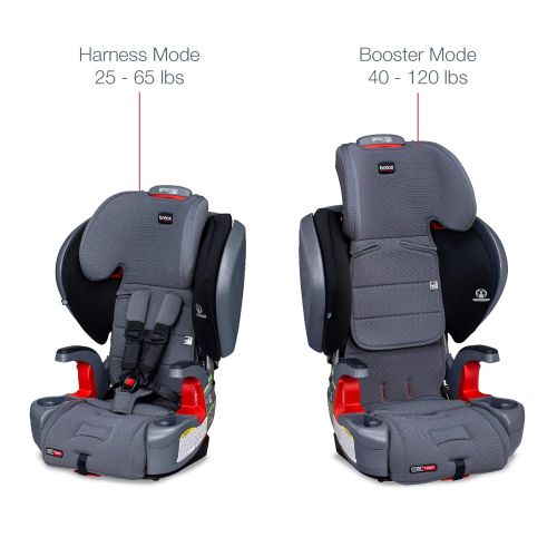  Britax Grow with You ClickTight Plus Harness-2-Booster Car Seat - 3 Layer Impact Protection - 25 to 120 Pounds, Otto Safewash Fabric [Newer Version of Pinnacle]