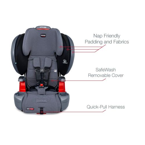  Britax Grow with You ClickTight Plus Harness-2-Booster Car Seat - 3 Layer Impact Protection - 25 to 120 Pounds, Otto Safewash Fabric [Newer Version of Pinnacle]