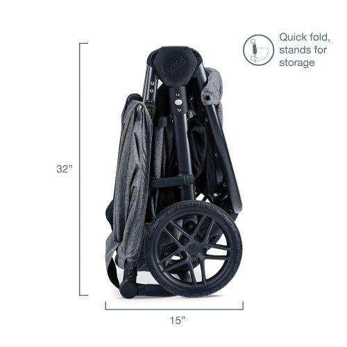  Britax B-Free Stroller, Vibe | All Terrain Tires + Adjustable Handlebar + Extra Storage with Front Access + One Hand, Easy Fold