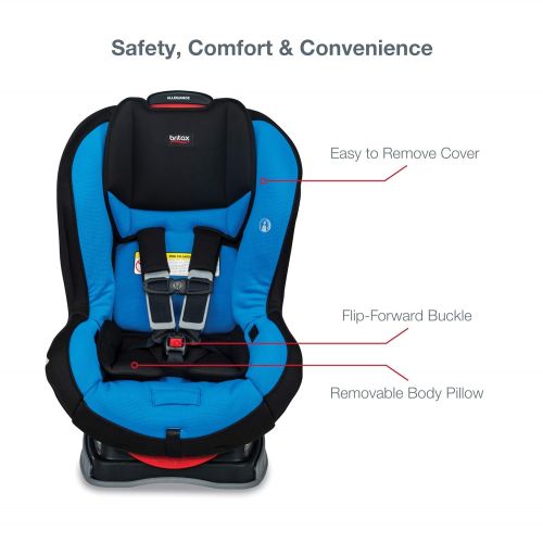  Britax Allegiance 3 Stage Convertible Car Seat - 5 to 65 Pounds - Rear & Forward Facing - 1 Layer Impact Protection, Azul