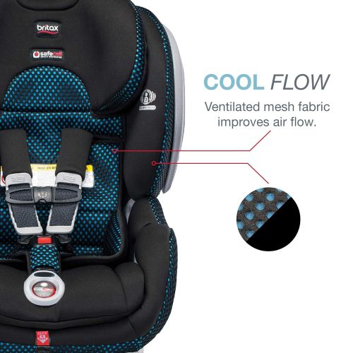  Britax Advocate ClickTight Convertible Car Seat - 3 Layer Impact Protection - Rear & Forward Facing - 5 to 65 Pounds, Cool Flow Ventilating Fabric, Teal