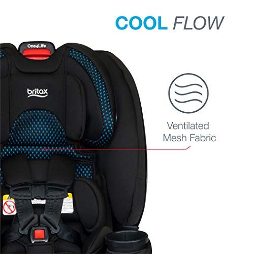  Britax One4Life ClickTight All-In-One Car Seat ? 10 Years of Use ? Infant, Convertible, Booster ? 5 to 120 Pounds + Cool Flow Ventilating Fabric, Cool Flow Teal [Amazon Exclusive]