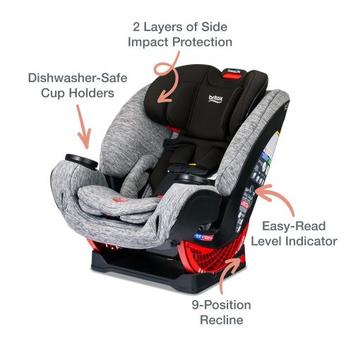  Britax One4Life ClickTight All-In-One Car Seat ? 10 Years of Use ? Infant, Convertible, Booster ? 5 to 120 Pounds, Spark Premium Soft Knit Fabric [Amazon Exclusive]