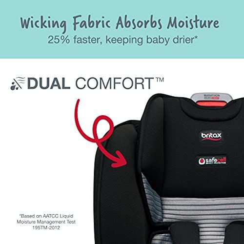  Britax Marathon ClickTight Convertible Car Seat, Dual Comfort Grey - Moisture Wicking & Ventilating Fabric [Amazon Exclusive]