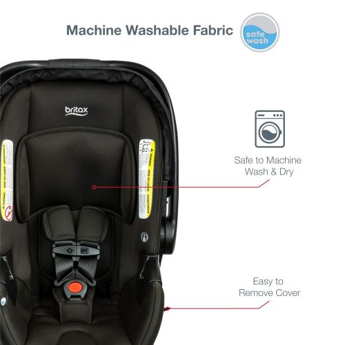  Britax B-Lively and B-Safe Gen2 Travel System, Eclipse Black SafeWash