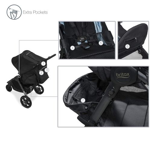  Britax B-Free Stroller, Cool Flow Grey