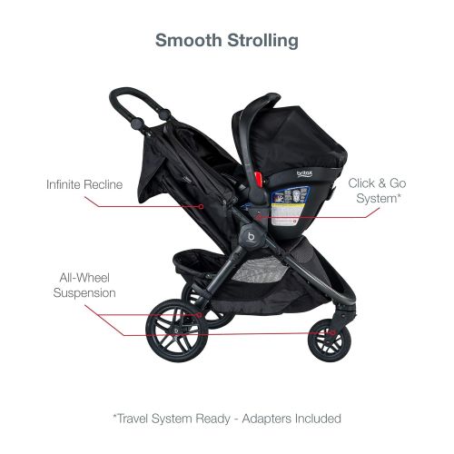  Britax B-Free & B-Safe Gen2 Flexfit+ Travel System, Midnight