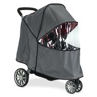 Britax B-Lively Stroller Wind and Rain Cover Easy Install + Air Ventilation + Storage Pouch Included , Grey , 30x19x34 Inch (Pack of 1)