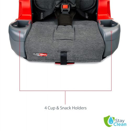  Britax Grow with You ClickTight Harness-2-Booster Car Seat, StayClean Grey - Stain, Moisture & Odor Resistant Fabric