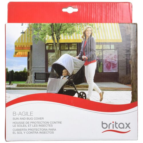  Britax B-Agile, B-Free, Pathway Single Stroller UPF 50+ Sun and Bug Cover Full Ventilation Netting + Encloses Front and Sides of Stroller