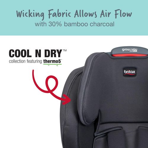  Britax Grow with You ClickTight Harness-2-Booster Car Seat, Cool N Dry - Cool Flow Moisture Wicking Fabric