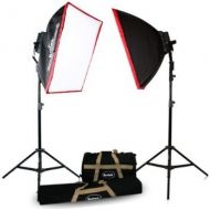 Britek#FK3200 Professional Photography 3200w Fluorescent Lighting Kit with 2 Fluorescent Light Bank+2 Softbox+16 Fluorescent Lamp+2 Giant Light Stand+2 Carrying Bag