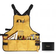 [아마존베스트]Briteree Work Tool Apron for Men and Women, Torso Length with 21 Tool Pockets, Gift for Woodworker, Durable Canvas Bib Apron For Carpenters, Mechanics, Painters, Gardeners and DIY