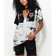 BROKEN PROMISES Broken Promises Rose Choker Black Tie Dye T-Shirt