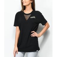 BROKEN PROMISES Broken Promises Wave Logo Black Mesh T-Shirt