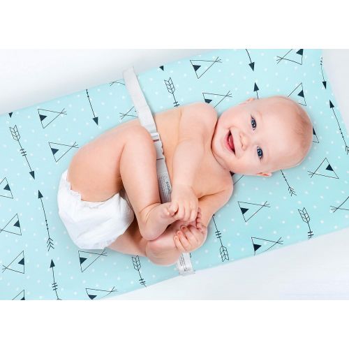  Stretchy-Changing-Pad-Covers-BROLEX Carddle Sheet Set for Baby Boys Girls,2 Pack Jersey Knit,Arrow & Owl