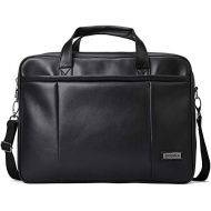 [아마존베스트]BROMEN Leather Briefcase for Men 15.6 Inch Laptop Bag Water Resistant Business Travel Messenger Bag Black