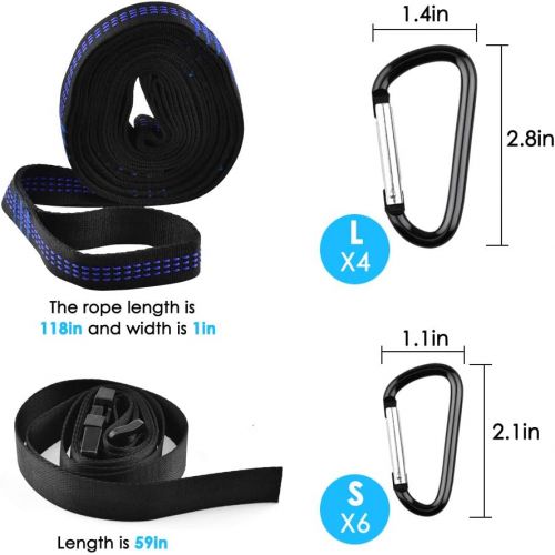  BROTOU 10ft Outdoor Camping Lanyard Hanger Campsite Storage Strap with 10 Hooks and 5ft Extension Belt Hang Your Camping Gear