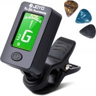 [아마존베스트]BROTOU Guitar Tuner Clip-On Tuner Digital Electronic Tuner Acoustic with LCD Display for Guitar, Bass, Violin, Ukulele (3 PCS Picks Included) (three) (JT-01)