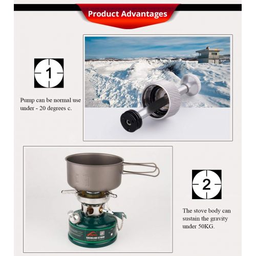  BRS APG Camping White Gasoline Stove Mute Oil Stove Burners Outdoor Cookware Picnic Furnace