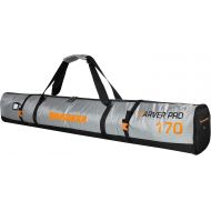 BRUBAKER CarverTec Pro Ski Bag for 1 Pair of Skis and Poles - Silver Orange