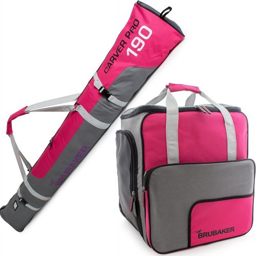  BRUBAKER Superfunction - Limited Edition - Combo Ski Boot Bag and Ski Bag for 1 Pair of Ski, Poles, Boots and Helmet