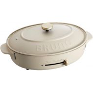 [아마존베스트]BRUNO Oval Hot Plate (Electric Griddle) BOE053-GRG (GREGE)【Japan Domestic Genuine Products】【Ships from Japan】