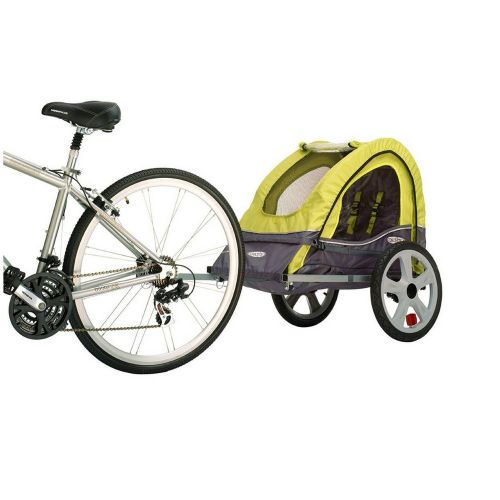  BS Toddler Bike Trailer Single Bicycle and for Yours Pets Durable Weather-Resistance Canopy Attaches to Most Bicycles Universal Wheels Foldable Easy Storageshock-Absorbing Frame