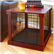 BS Pet Apartment End Table Pet Crate with Cage Cover Removable Tray for Cleaning Side Table Wooden Gate Dog Cat Small Dog Doggie Cherry Crate Training Home Indoor Kennel Crate & eB