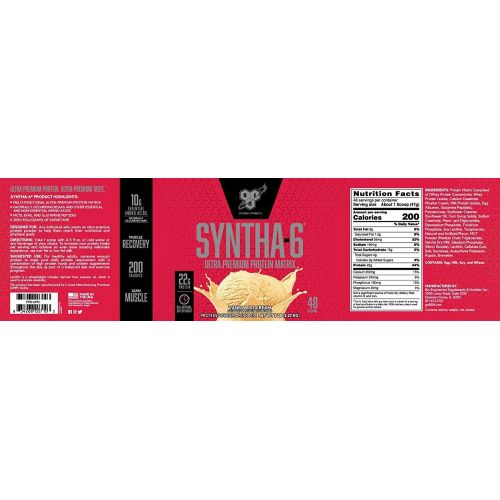  BSN SYNTHA-6 Whey Protein Powder, Micellar Casein, Milk Protein Isolate Powder, Vanilla Ice Cream, 48 Servings (Package May Vary)