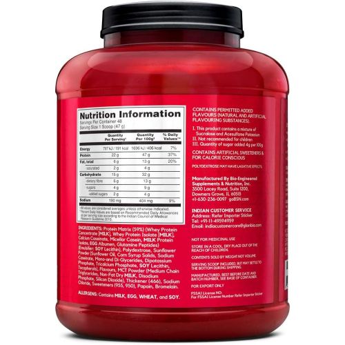  BSN SYNTHA-6 Whey Protein Powder, Micellar Casein, Milk Protein Isolate Powder, Vanilla Ice Cream, 48 Servings (Package May Vary)