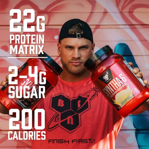  BSN SYNTHA-6 Whey Protein Powder, Micellar Casein, Milk Protein Isolate Powder, Vanilla Ice Cream, 48 Servings (Package May Vary)