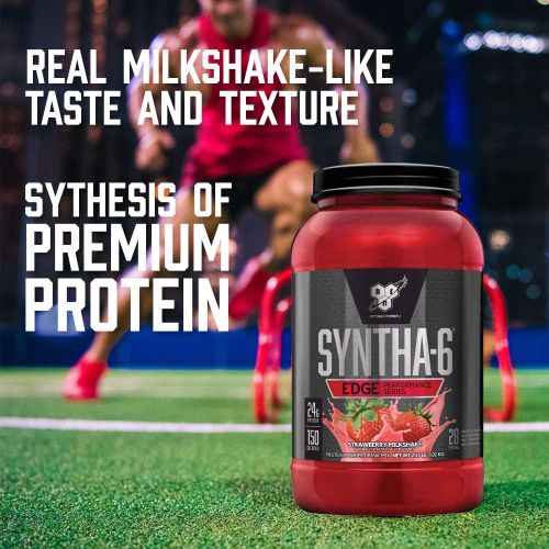  [무료배송]BSN SYNTHA-6 Edge Protein Powder, with Hydrolyzed Whey, Micellar Casein, Milk Protein Isolate, Low Sugar, 24g Protein, Strawberry Milkshake, 28 Servings